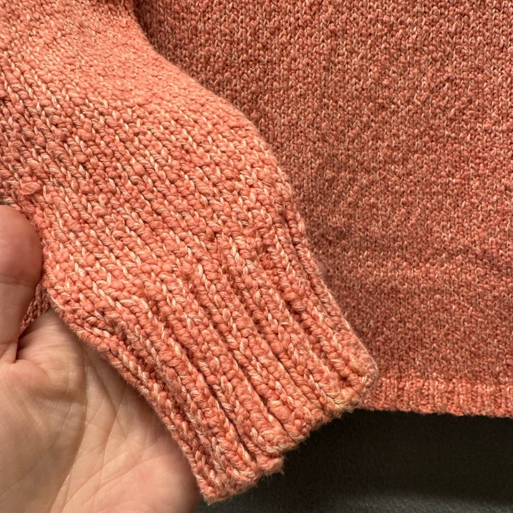 Pendleton Sweater Womens Medium Chunky Cowl Neck Pink Cotton Knit Vintage - Picture 5 of 6